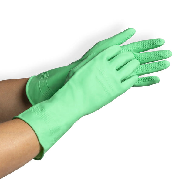 Sigvaris Green rubber donning gloves