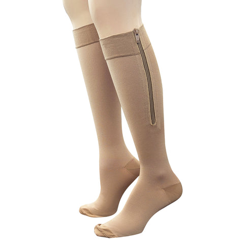 AW Style 232 Medical Support Closed Toe Knee High w/Zipper - 20-30 mmHg