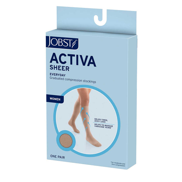 Jobst ACTIVA Sheer Compression Knee High Stockings - 15-20mmHg