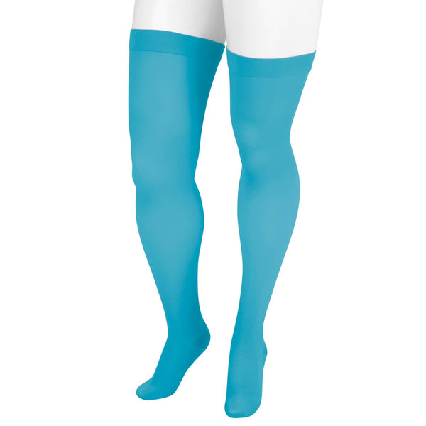 Juzo Soft 2000 Trend Colors Closed Toe Thigh Highs Blue Bayou