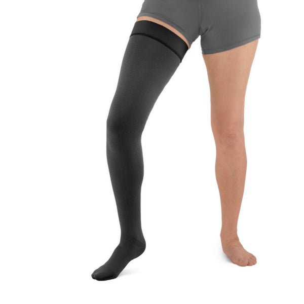L& R Solaris ExoStrong Thigh High Closed Toe Black