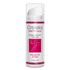 Ortoleks Pretty Legs Tonic Night Cream in a white cylindrical pump bottle with a clear cap, featuring pink and gray text and graphics on a white background.