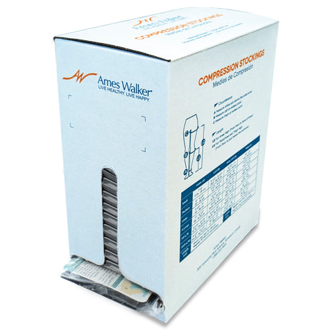 ProPak12 Style 263 Microfiber Opaque Closed Toe Thigh Highs w/Top Band 20-30mmHg