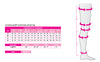 Measurement chart for 'circraid juxtafit essentials whole leg' with size guide and leg measurement diagram.