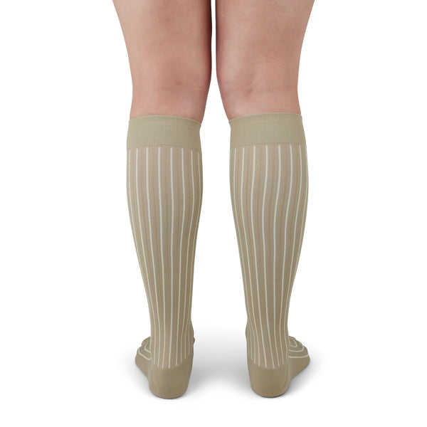 Duomed Soft Stripe Compression Knee High Sock 15-20 mmHg
