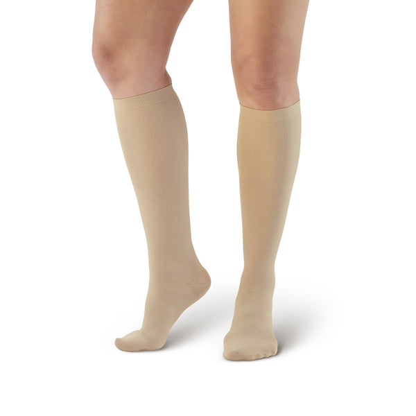 AW Style 167 Women's Travel Knee High Socks - 15-20 mmHg