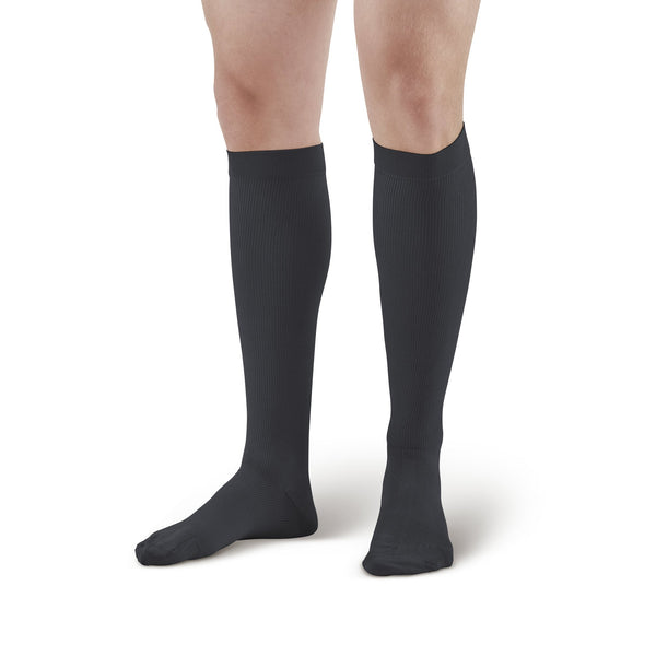 AW Style 126 Men's Microfiber Knee High Dress Socks - 30-40 mmHg