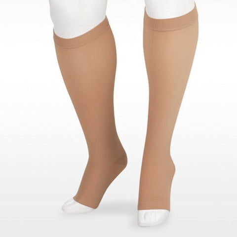 Juzo 2001 Soft Open Toe Knee Highs Beige