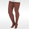 Juzo 2002 Soft Closed Toe Thigh Highs w/ Silicone Band Border Mocha