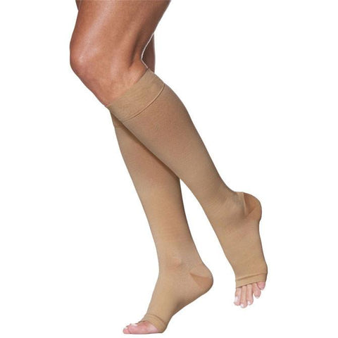 Sigvaris Dynaven 973 Women's Access Open Toe Knee Highs - 30-40 mmHg