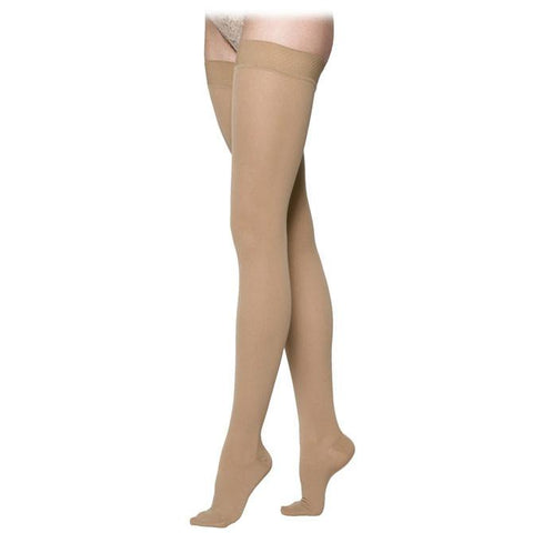 Sigvaris Essential 232 Cotton Open Toe Thigh Highs w/Grip Top - 20-30 mmHg