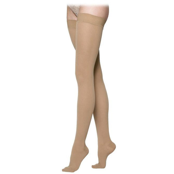 Sigvaris Essential 233 Cotton Women's Closed Toe Thigh Highs w/Grip Top - 30-40 mmHg