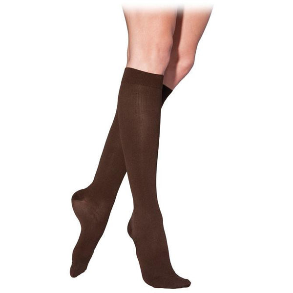 Sigvaris Essential 232 Cotton Women's Closed Toe Knee Highs w/ Grip Top - 20-30 mmHg