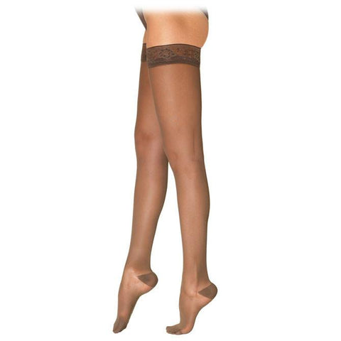 Sigvaris 781 EverSheer Closed Toe Thigh Highs w/ Grip Top - 15-20 mmHg - Natural