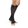 Therafirm Men's and Women's Open Toe Knee Highs - 30-40 mmHg - Black
