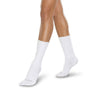 SmartKnit Seamless Diabetic Coolmax Crew Socks - White