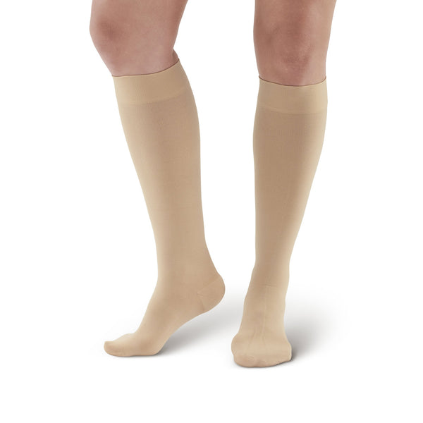AW Style 291 Luxury Opaque Closed Toe Knee Highs - 20-30 mmHg