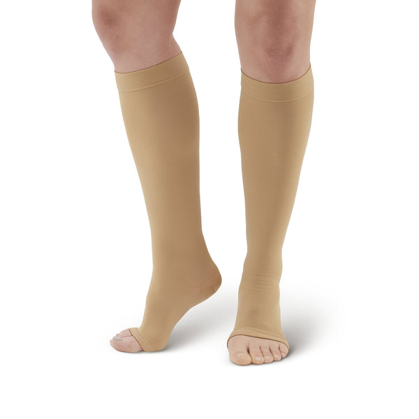 AW Style 322 Anti-Embolism Open Toe Knee High Stockings - 18 mmHg