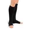 Therafirm EASE Opaque Unisex Open Toe Knee Highs - 15-20 mmHg - Black