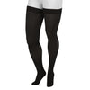 Juzo 4410 Basic Closed Toe Thigh Highs w/ Silicone Border - 15-20 mmHg Black