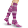 Sigvaris Compression Socks Pink Stripe Microfiber Women