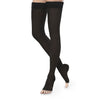 Therafirm EASE Sheer Open Toe Thigh Highs w/Silicone Band - 15-20 mmHg - Black