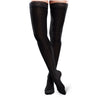 Therafirm EASE Microfiber Closed Toe Thigh Highs w/Silicone Band - 15-20 mmHg - Black