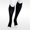 Juzo 6091 Dual Stretch Open Toe Knee Highs - 20-30 mmHg Black