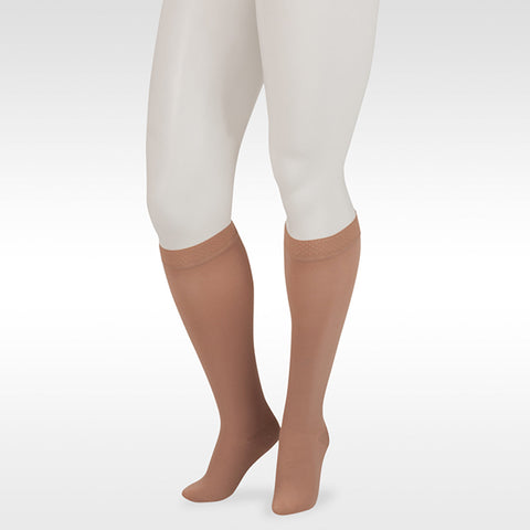 Juzo 3511 Dynamic (Varin) Soft Closed Toe Max Knee Highs w/Silicone 5cm Band-20-30 mmHg Black