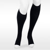 Juzo Assist 3611 Open Toe Knee Highs w/Silicone Band - 20-30 mmHg Black