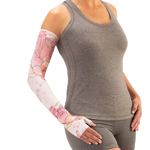 Juzo Soft 2000 Print Watercolor Rose Armsleeves - 15-20 mmHg