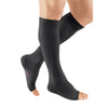 Medi Plus Open Toe Knee Highs - 30-40 mmHg - Black