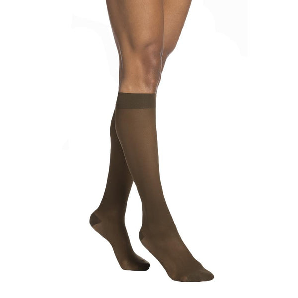 Sigvaris 781 EverSheer Closed Toe Knee Highs - 15-20 mmHg - Mocha