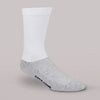 Therafirm Core-Spun Light Support Men's and Women's Crew Socks 10-15 mmHg White