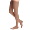 Medi Duomed Advantage Soft Opaque Closed Toe Thigh Highs w/Beaded Band - 15-20 mmHg - Almond