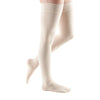 Medi Comfort Closed Toe Thigh Highs w/Lace Band - 30-40 mmHg - Wheat