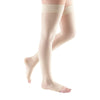 Medi Sheer & Soft Open Toe Thigh Highs w/ Lace Band - 20-30 mmHg - Wheat